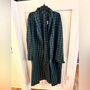 Polo Ralph Lauren Green Plaid cotton robe buffalo check s/m